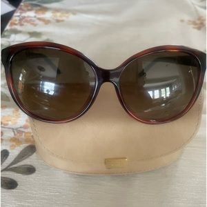 Brown oversized authentic Chloe sunglasses. Excellent condition with case.